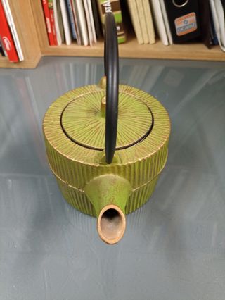 Tetera de hierro fundido con filtro