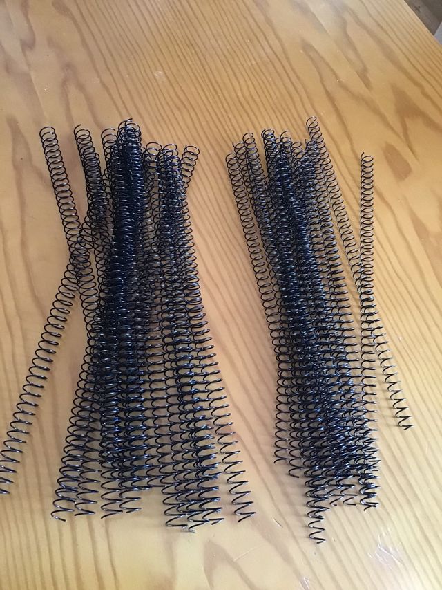 40 espirales para encuadernación metalicas