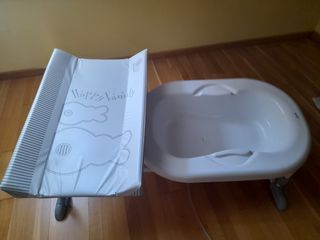 bañera con cambiador para bebés