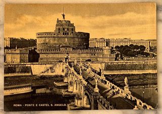 Tarjeta postal antigua de Roma