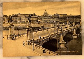 Tarjeta postal antigua de Roma