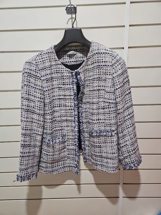 Chaqueta estilo Chanel cuadros