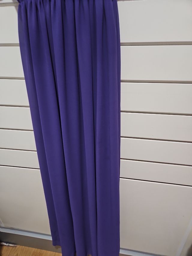 Vestido largo morado con forro