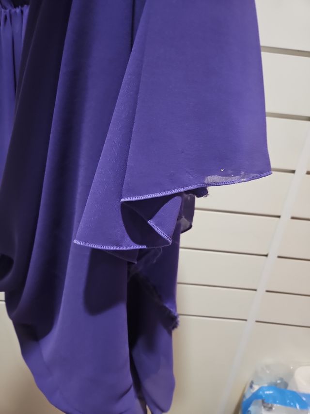 Vestido largo morado con forro