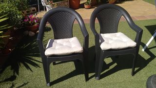 2 sillas con cojines