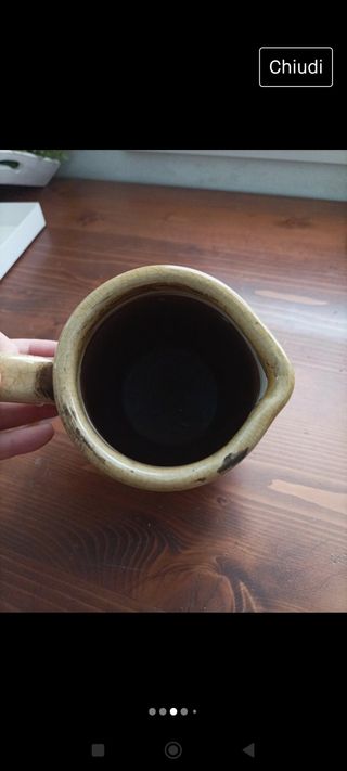 Brocca in ceramica effetto invecchiato