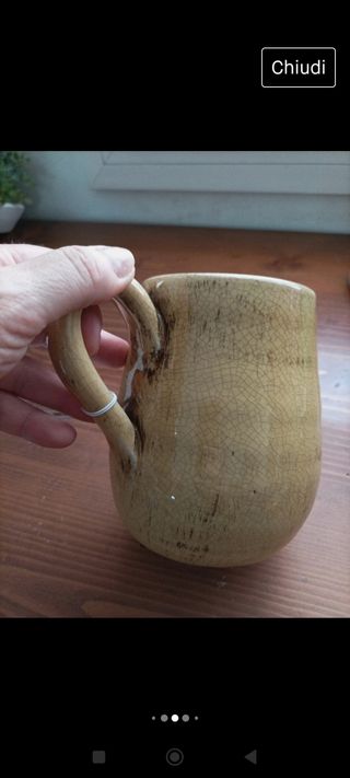 Brocca in ceramica effetto invecchiato