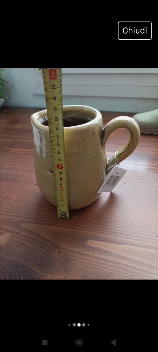 Brocca in ceramica effetto invecchiato