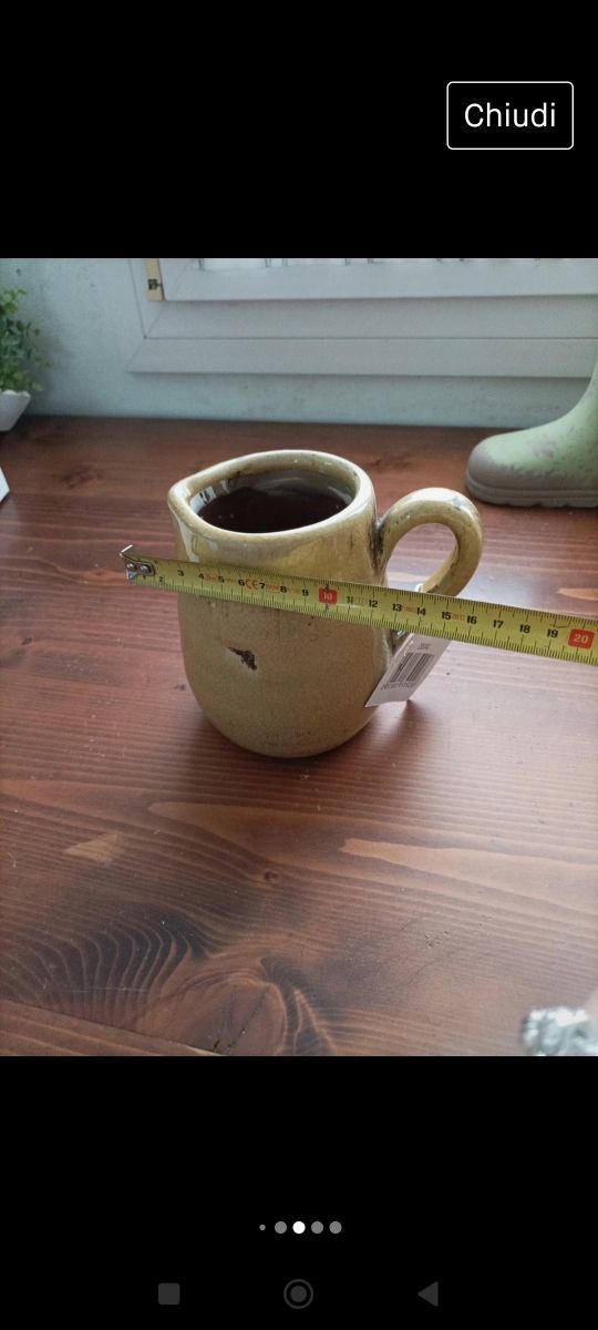 Brocca in ceramica effetto invecchiato