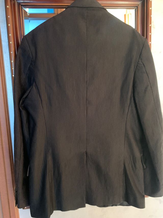 vestito uomo nero lucido,sancrato,tg 48,come nuovo