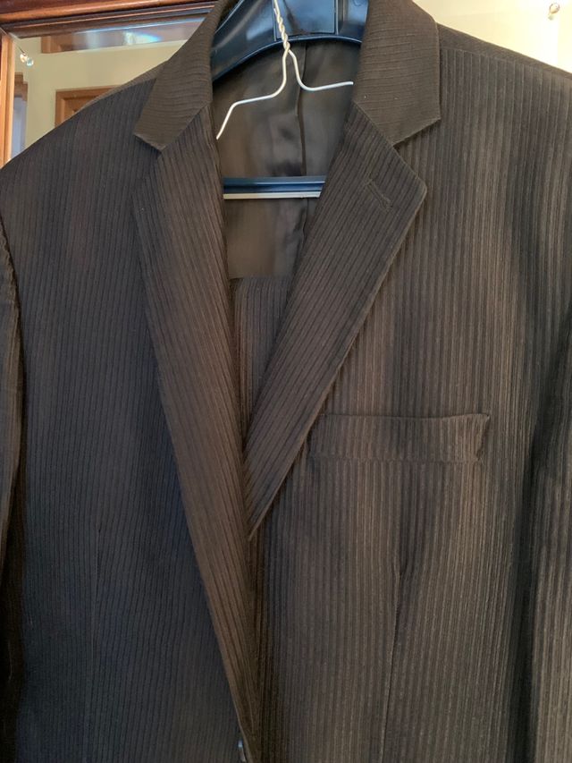 vestito uomo nero lucido,sancrato,tg 48,come nuovo