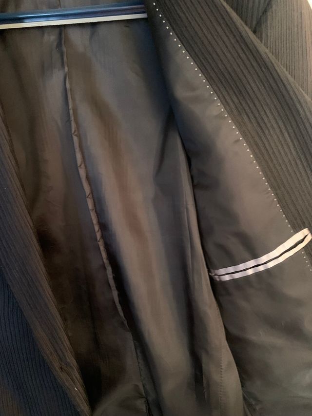 vestito uomo nero lucido,sancrato,tg 48,come nuovo