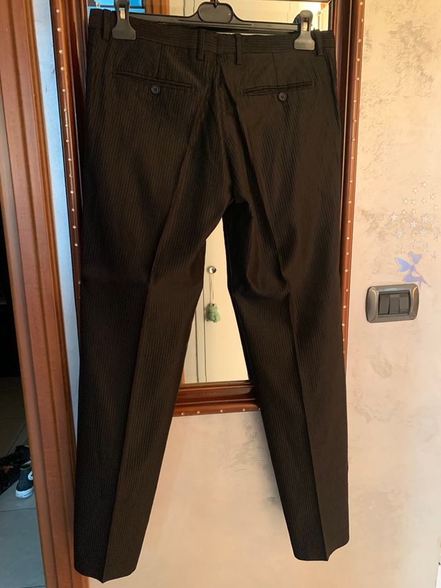 vestito uomo nero lucido,sancrato,tg 48,come nuovo