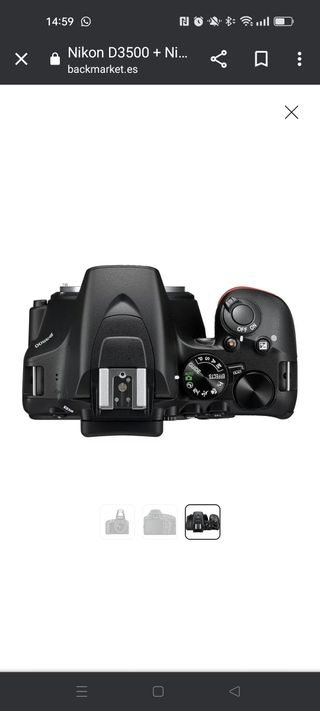 Camara fotos reflex Nikon D3500 + objetivo 18-55mm