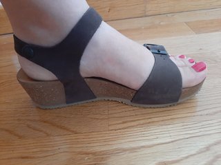 Sandalias marrón piel