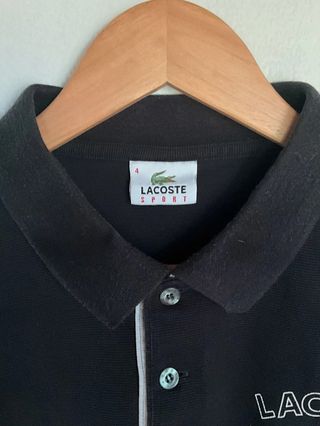 Polo Lacoste manga corta Negro