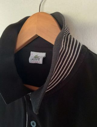 Polo Lacoste manga corta Negro