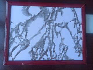 Tablón de anuncios magnético mármol rojo nuevo