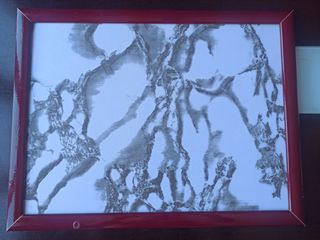 Tablón de anuncios magnético mármol rojo nuevo