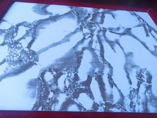 Tablón de anuncios magnético mármol rojo nuevo