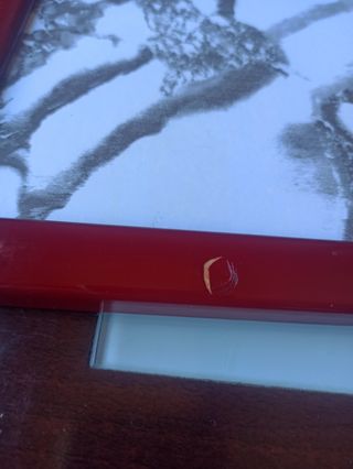 Tablón de anuncios magnético mármol rojo nuevo