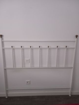 Cabecero blanco forja