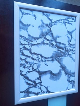 Tablón de anuncios magnético mármol blanco nuevo