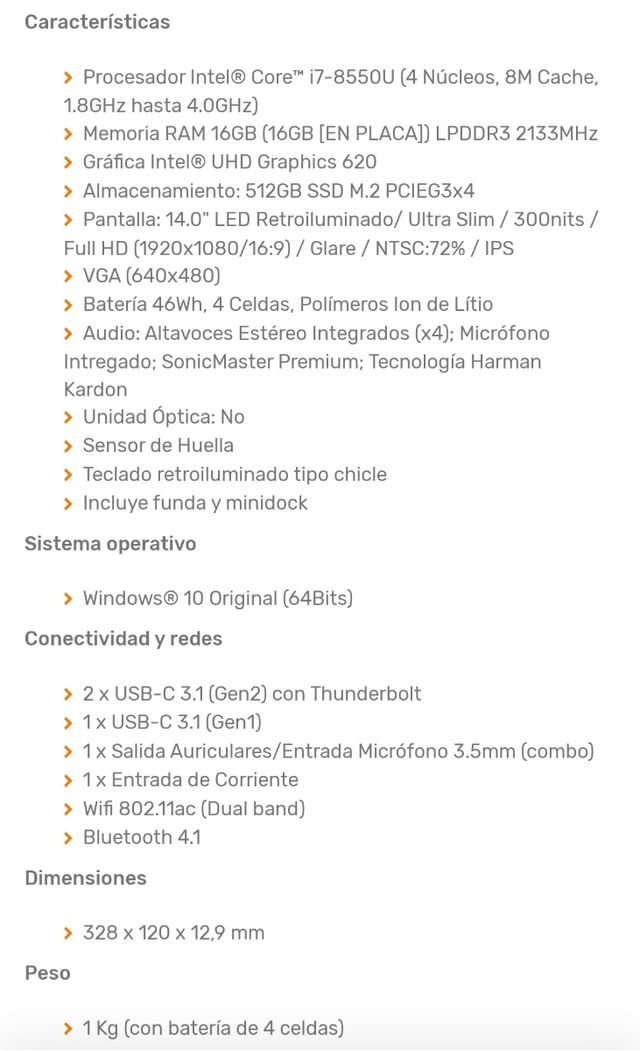 Portátil NUEVO i7 ASUS Zenbook UX490UAR 16GB