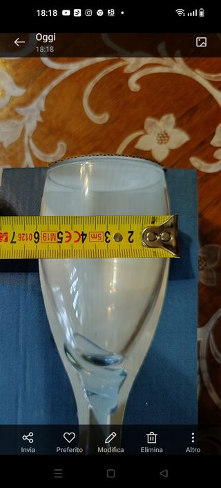 Calice in vetro soffiato collezione ERG