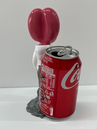 escultura , figura perro globo acrílico SUPREME