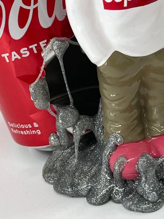 escultura , figura perro globo acrílico SUPREME