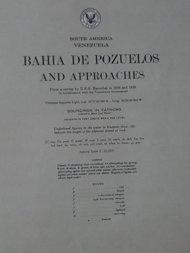 7 cartas náuticas US Navy América