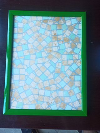 Tablón de anuncios magnético colagge verde nuevo