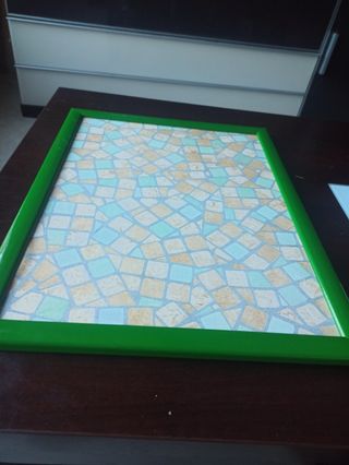 Tablón de anuncios magnético colagge verde nuevo