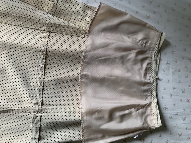 Gonna longuette in vera pelle antilope traforata