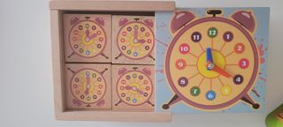 Juego de las horas de madera
