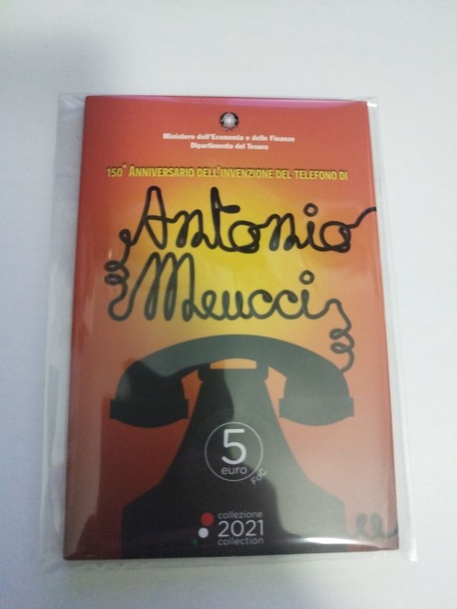 Italia 5 euro Antonio Meucci 2021