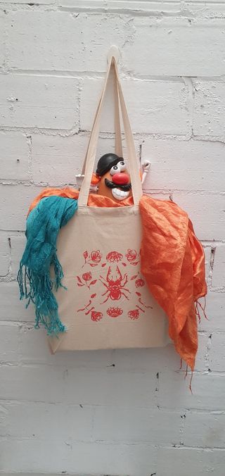 🪲 Escarabajo tote bag, bolsa tela algodón, regalo