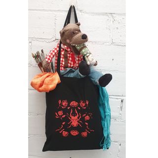 🪲 Escarabajo tote bag, bolsa tela algodón, regalo