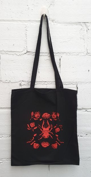 🪲 Escarabajo tote bag, bolsa tela algodón, regalo