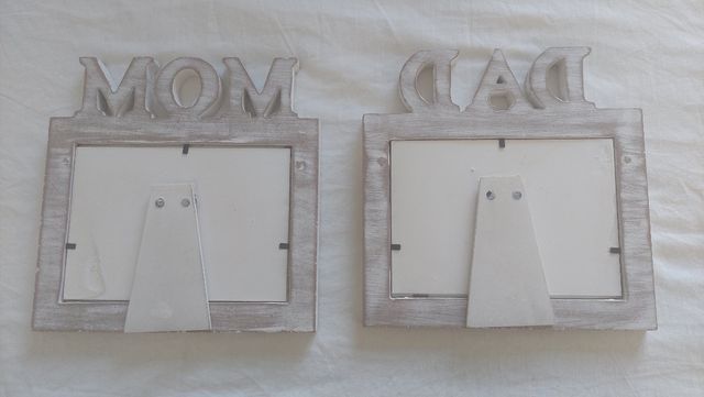 2 marcos de fotos madera envejecida