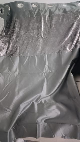 Cortinas gris con terciopelo nuevas