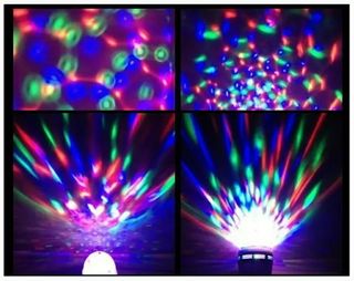 Bombilla LED motorizada, con efectos discoteca