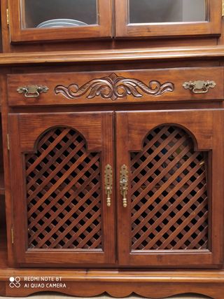 Mueble de madera maciza rústico de salón