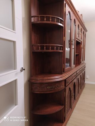 Mueble de madera maciza rústico de salón