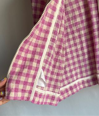 Cazadora cuadro vichy verano lino