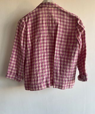 Cazadora cuadro vichy verano lino