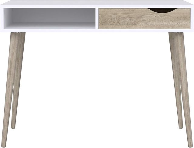 Escritorio con 1 cajón, 50 x 100 x 75 cm (blanco)