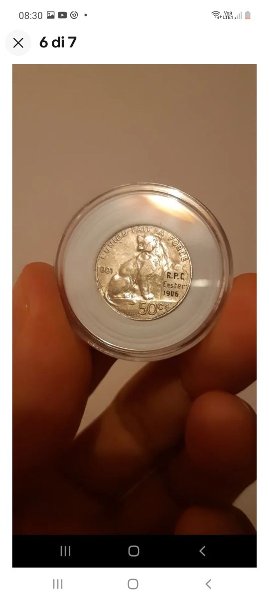 Moneda antigua de plata rara