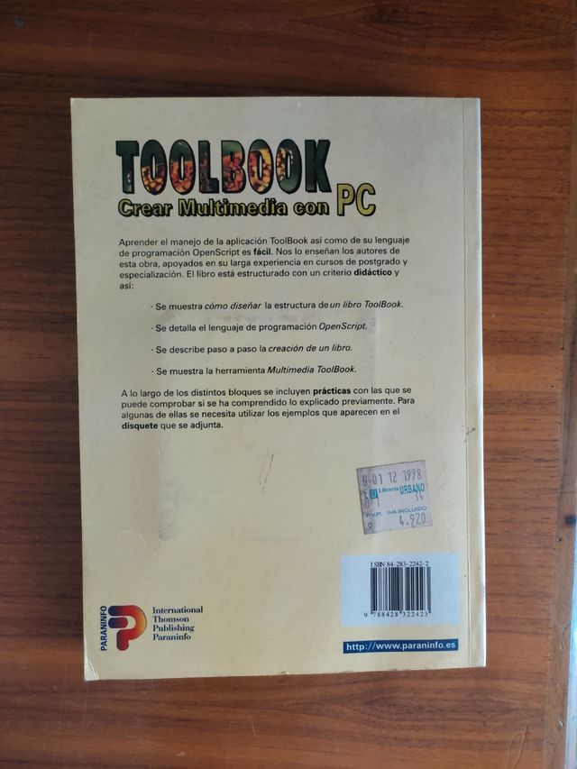 Libro de informática Toolbook Nuevo a estrenar